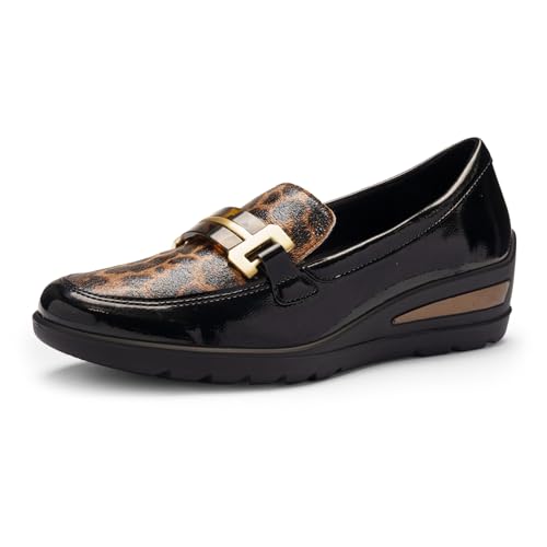 ara Damen ZÜRICH 2.0 Slipper, SCHWARZ,Nuts, 42.5 EU Weit von ARA