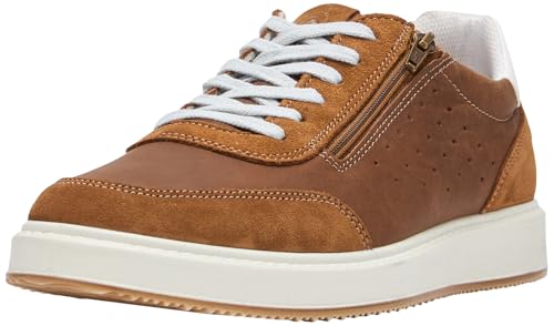 ara Herren Genua Sneaker, Cognac,Weiss, 44 EU von ARA