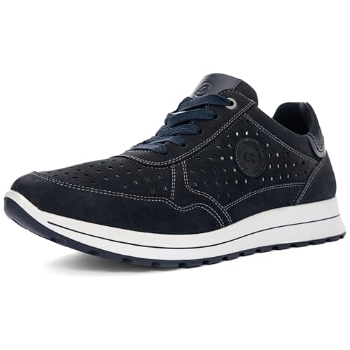 ara Herren Matteo Sneaker, BLAU, 45 EU Weit von ARA