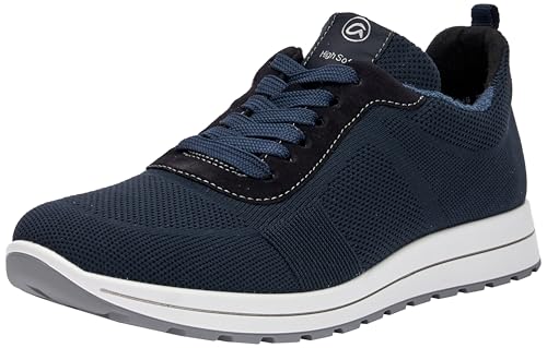 ara Herren Matteo Sneaker, Blue/Grey,BLAU, 43 EU Weit von ARA