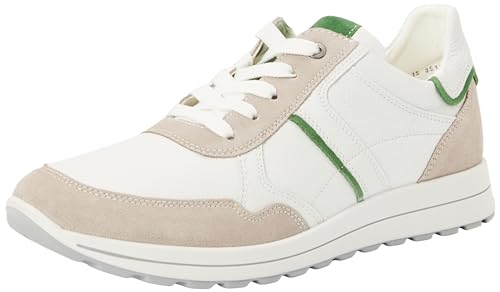 ara Herren Matteo Sneaker, Pebble,Weiss,Grass, 44 EU Weit von ARA