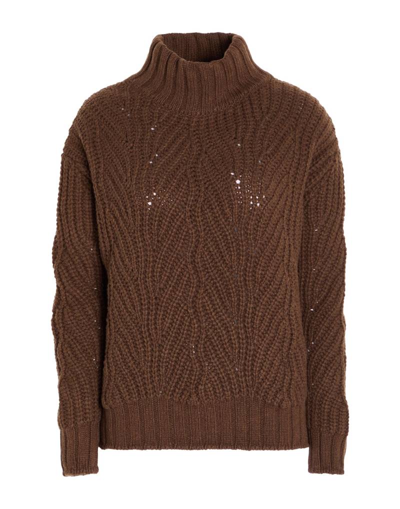 ARAGONA Rollkragenpullover Damen Dunkelbraun von ARAGONA