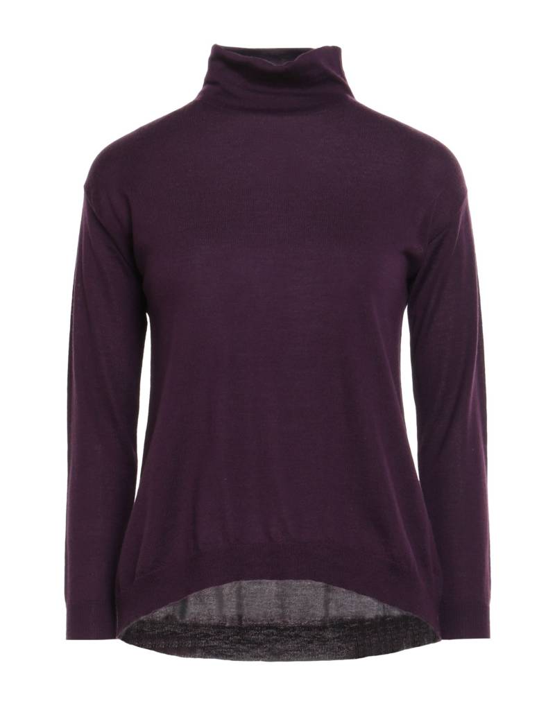 ARAGONA Rollkragenpullover Damen Dunkelviolett von ARAGONA