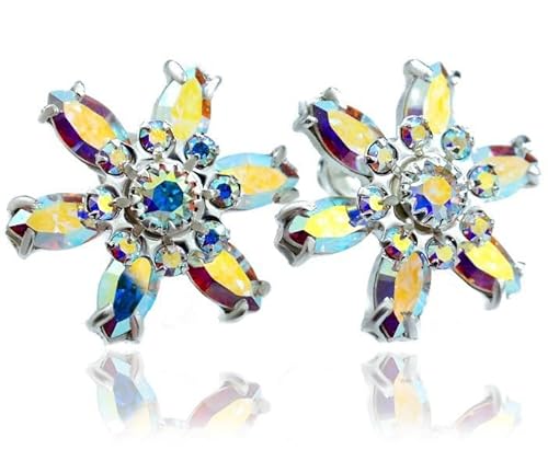 Arande Originalkristalle Schöne einzigartige Ohrringe Aurora Azure Sterling Silber 925 Zertifikat von ARANDE