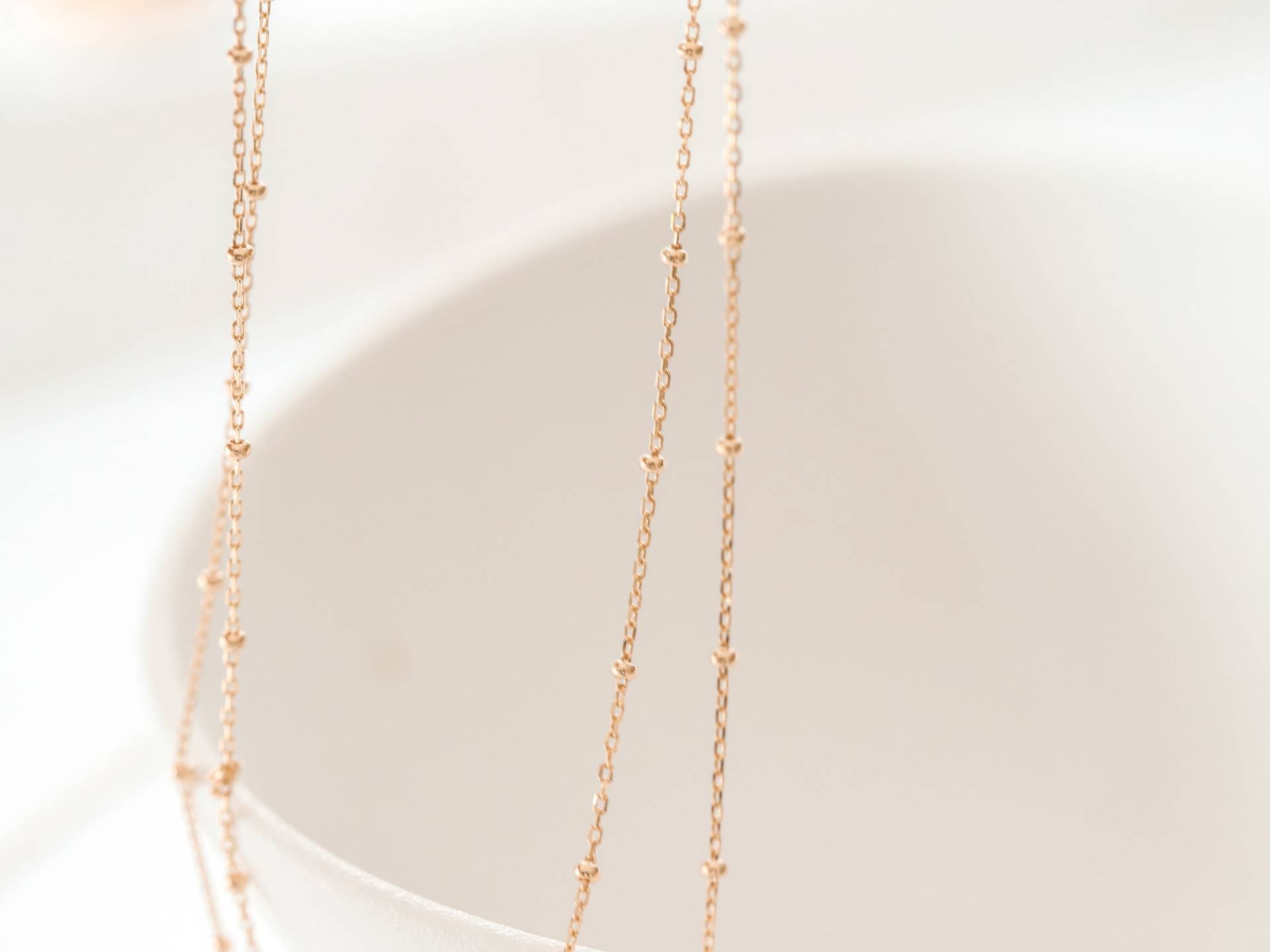 90cm Lange Kugelkette, 925Er Silberkette, Kleine Einzigartiger Schmuck von ARANJEWELS