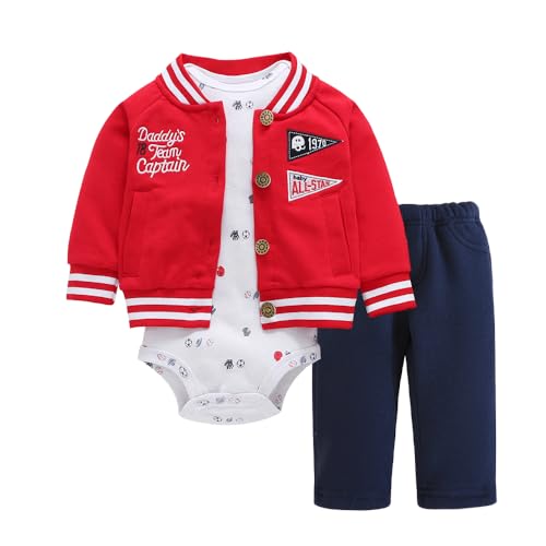 Odziezet Baby Kleidung Set Jungen Romper Langarm Sweatjacke Mädchen Outfits Hoodie Kombination, 6 Monate von Odziezet