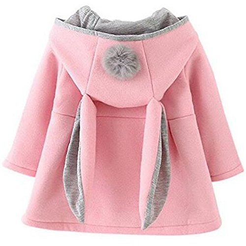 Odziezet Baby Mädchen Mäntel aus Baumwolle Frühlung Herbst Winter Jache mit Kapuze Kleinkinder Warm Kleidung, Rosa, 100 von Odziezet