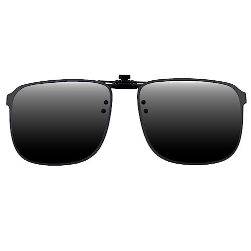 ARCAMOY Sonnenbrille zum Anklippen, polarisiert, blendfrei, UV-Schutz, Brille für Männer und Frauen, Schwarz, 140x47 mm von ARCAMOY