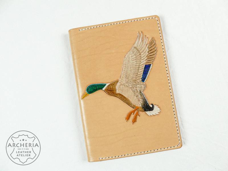 Leder Jagdschein-Etui Entenjagd von ARCHERIALEATHER