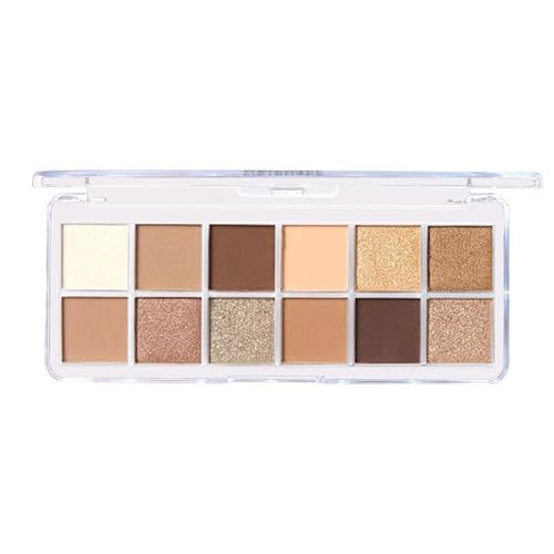 12 Farben Lidschatten Palette, Matt Schimmernd Neutrale Warme Brauntöne Liedschatenpalete, Feines Glattes Pulver & Tragbar, Hochpigmentiert & Langanhaltende Farbe Eyeshadow Palette 12 Farben Lidschatten Palette, Matt Schimmernd Neutrale Warme Brauntöne Liedschatenpalete, Feines Glattes Pulver & Tragbar, Hochpigmentiert & Langanhaltende Farbe Eyeshadow Palette von ARCHIDATE