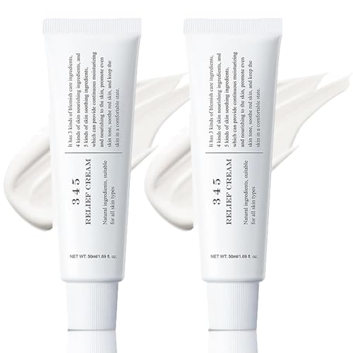 ARCHIDATE 2 Stück 345 Relief Cream - Tief Feuchtigkeitsspendende für Fettige Haut Gesicht - Gesichtsfeuchtigkeitscreme für Frauen Glatte Haut - 345 Soothing Gesichtscreme geschädigte Haut reparieren von ARCHIDATE