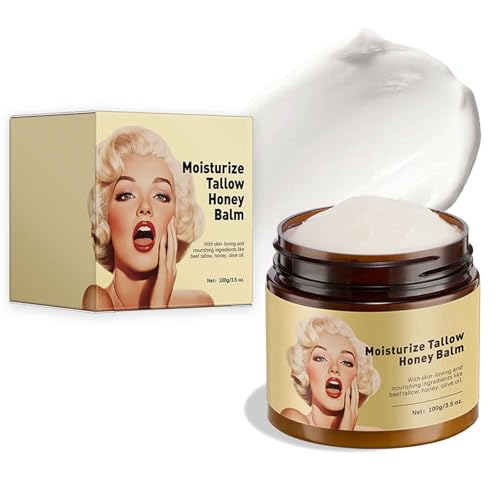 ARCHIDATE Beef Tallow Honey Balm - Rindertalg Creme mit Honig - Beef Tallow Creme für Gesicht & Korper - Feuchtigkeitscreme Honeybalm Gesichtscreme - Talgbalsam Anti Falten Creme Gesichtspflege Frauen von ARCHIDATE