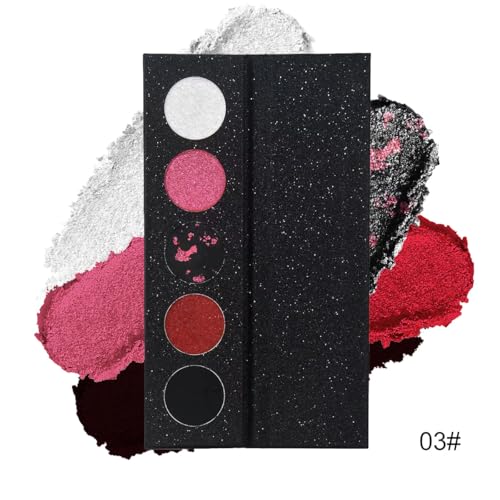 ARCHIDATE Glitzer Lidschatten Palette, 5 Farben Smoky Gothic Blutrot Eyeshadow Palette, Matt Schimmernde Textur Seidige Puder & Lang Anhaltend, Hochpigmentiert Goth Liedschatenpalete Für Halloween ARCHIDATE Glitzer Lidschatten Palette, 5 Farben Smoky Gothic Blutrot Eyeshadow Palette, Matt Schimmernde Textur Seidige Puder & Lang Anhaltend, Hochpigmentiert Goth Liedschatenpalete Für Halloween von ARCHIDATE