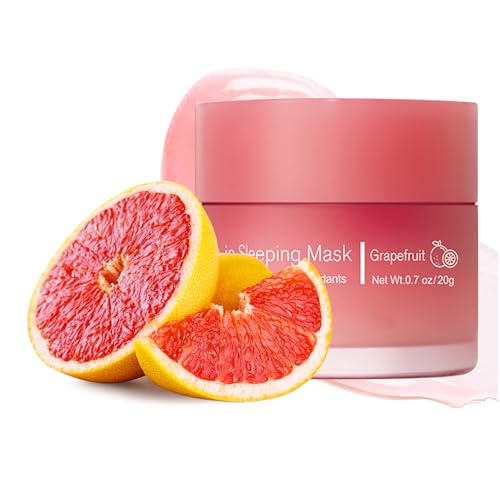 ARCHIDATE Lip Sleeping Mask - Grapefruit Lippenpflege Lippenmaske - Feuchtigkeitsspendende Lippenbalsam - Lip Balm Lippenmaske Overnight - Reduzieren Feine Linien Lippen Peeling Lip Scrub (ROT) von ARCHIDATE