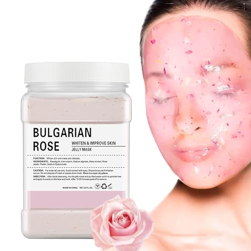 Gelee-Gesichtsmaskenpulver - Rosen Peel-Off Gesichtsmaske - Feuchtigkeitsspendende Gesichtsmaske für Frauen - Reinigendes Hautpflegeprodukt - Straffende Gesichtsmaske (ROSA) von ARCHIDATE