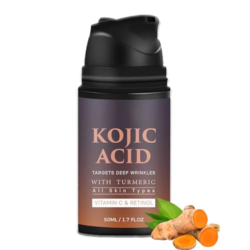 Kojic Acid Gesichtscreme mit Kurkuma - Feuchtigkeitscreme für das Gesicht von Frauen - Kojisäure-Creme Hautaufhellungscreme mit Vitamin C & Retinol - Dunkle Flecken entfernen, Dullness reduzieren von ARCHIDATE