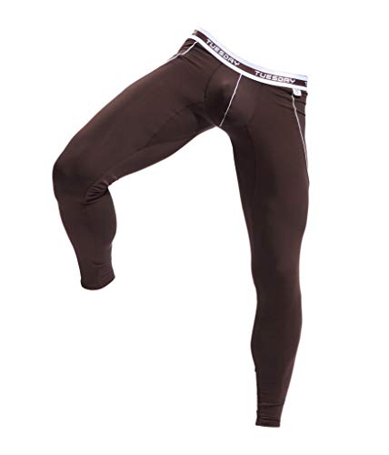 ARCITON Thermounterwäsche Herren Leggings Thermo Unterhose Lang Männer Warme Thermohose Winter L(Taille: 81cm-88cm) 3004cku Kaffee von ARCITON