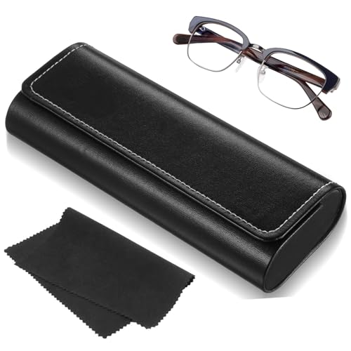 ARCPNRT Brillenetui Hardcase, Tragbares Hartschale Brillenetui mit Magnetischem Verschluss, Softtouch PU Leder, Schwarz, Kratzfest, Für Sportbrille, Brille und Lesebrille ARCPNRT Brillenetui Hardcase, Tragbares Hartschale Brillenetui mit Magnetischem Verschluss, Softtouch PU Leder, Schwarz, Kratzfest, Für Sportbrille, Brille und Lesebrille von ARCPNRT