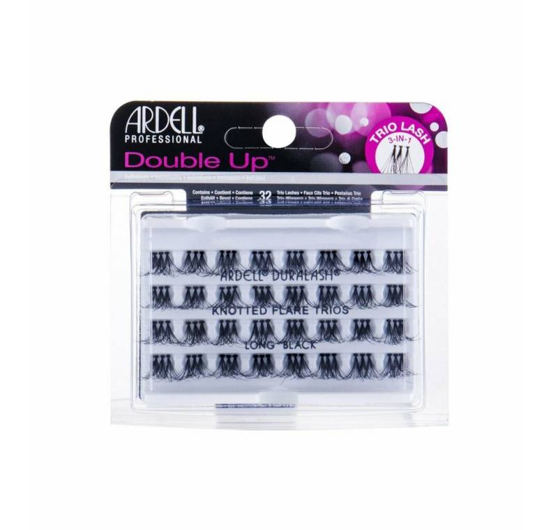 ARDELL Einzelwimpern Double Up Set mit 32 langen schwarzen Wimpern von ARDELL