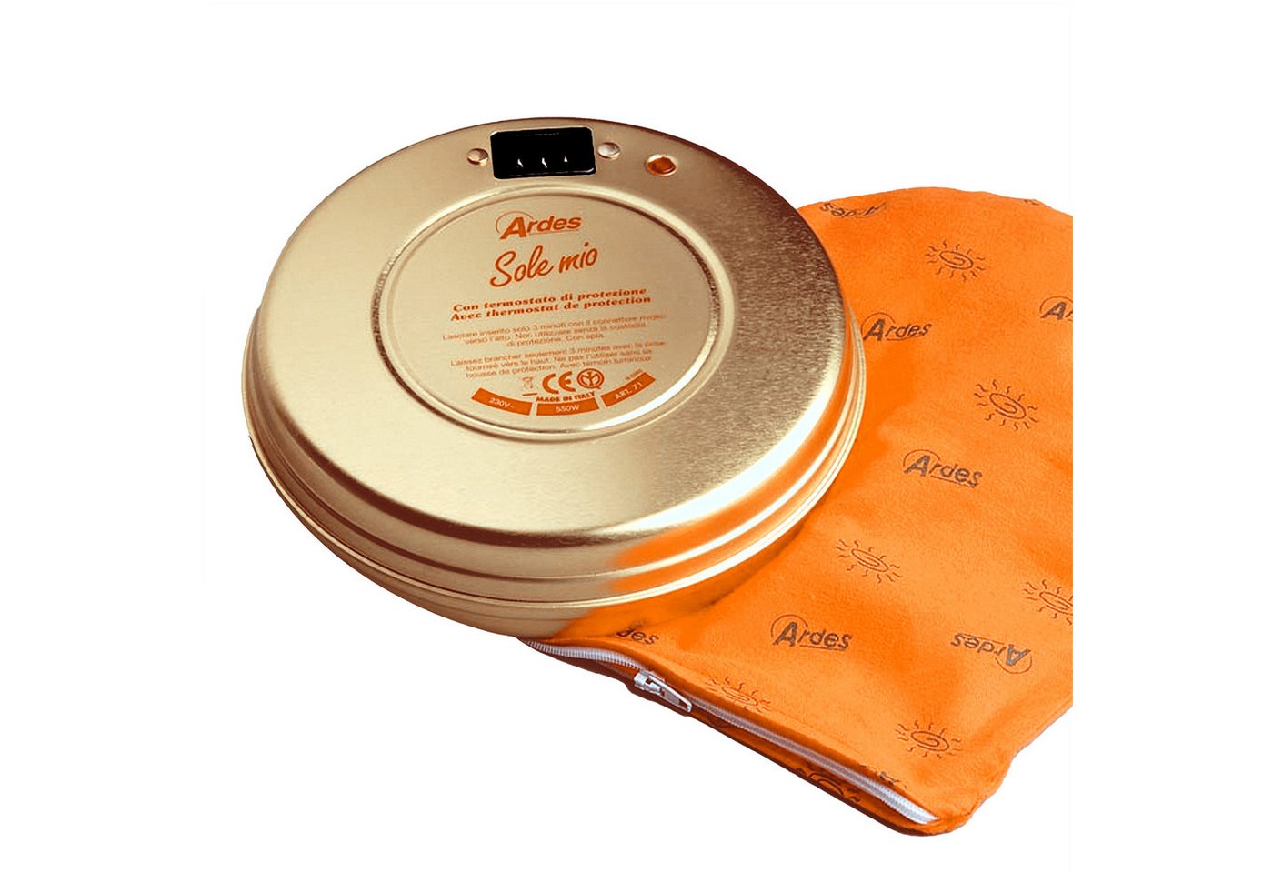 ARDES Wärmekissen Ardes elektrische Wärmflasche kabellos ohne Wasser, SoleMio - AR 071, Kabellos wiederaufladbar, Funktioniert ohne Wasser ARDES Wärmekissen Ardes elektrische Wärmflasche kabellos ohne Wasser, SoleMio - AR 071, Kabellos wiederaufladbar, Funktioniert ohne Wasser von ARDES