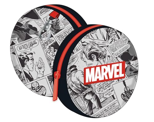 ARDITEX AV16478 Runde Geldbörse mit Reißverschluss und Karabiner, 9 x 9 x 2 cm von Marvel, Klassisch von ARDITEX