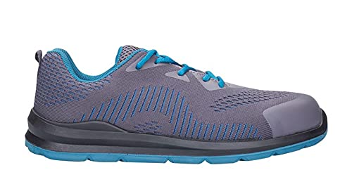 ARDON FLYTEX O1 Arbeitsschuhe Herren Damen stilvoll sportlich bequem leicht Schutz SRC Anatomic Gel; Grau/Blau; (Numeric_46) von ARDON