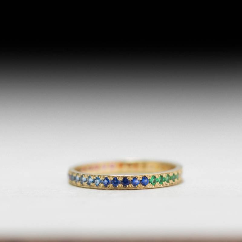 Eternity Ring - Regenbogen Smaragd Rubin Saphir Blautopas von ARDONN