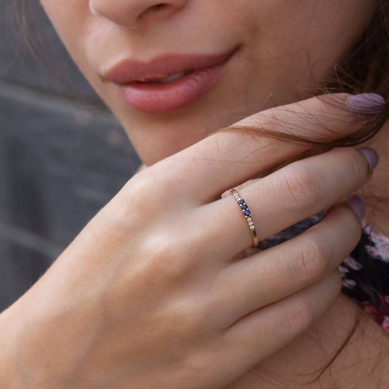 Saphir Und Diamant Ring - Goldring Versprechensring von ARDONN