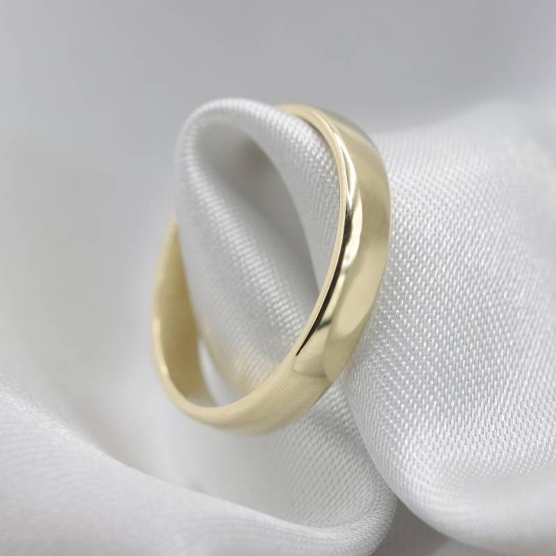 Schöner Schlichter Ehering Aus Massivem Gold - 14K Goldring 18K Herrenring von ARDONN