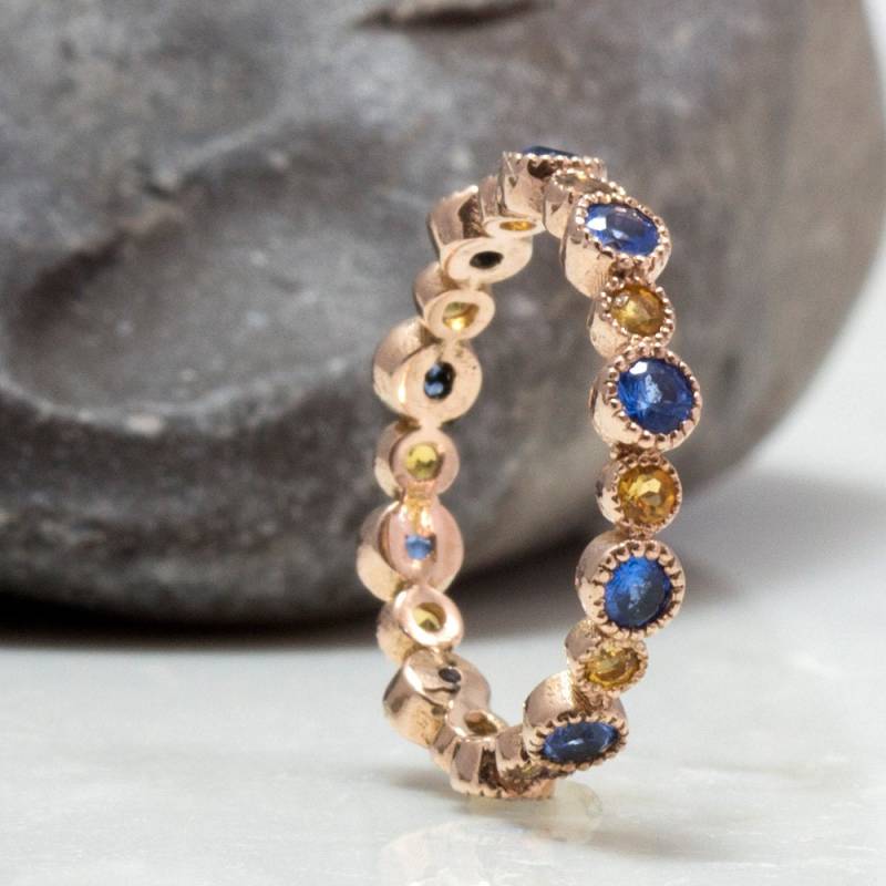 Wunderschöner Goldring Im Wechsel Mit Saphir Und Citrin von ARDONN