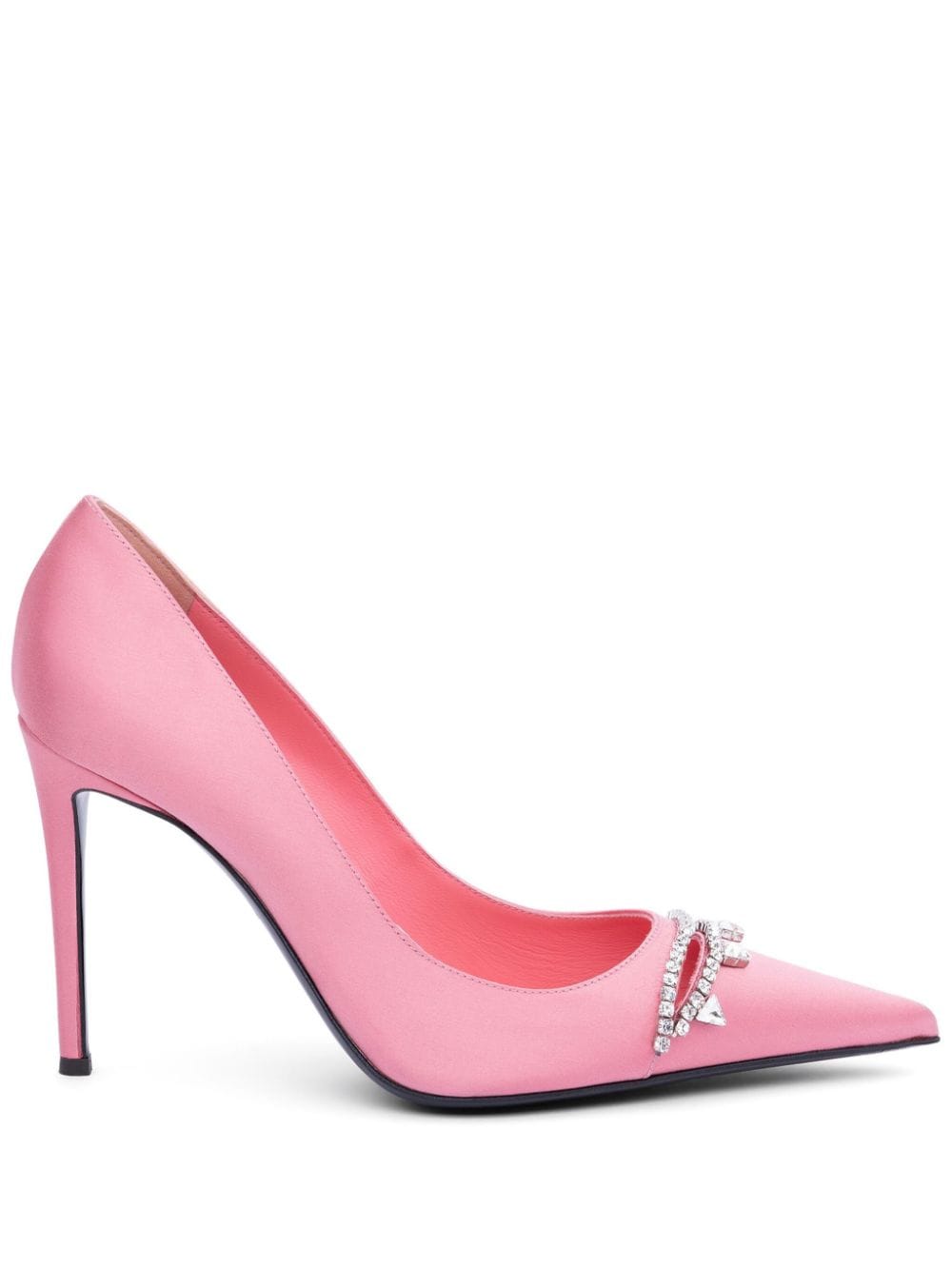 AREA Stiletto-Pumps mit Kristallen - Rosa von AREA