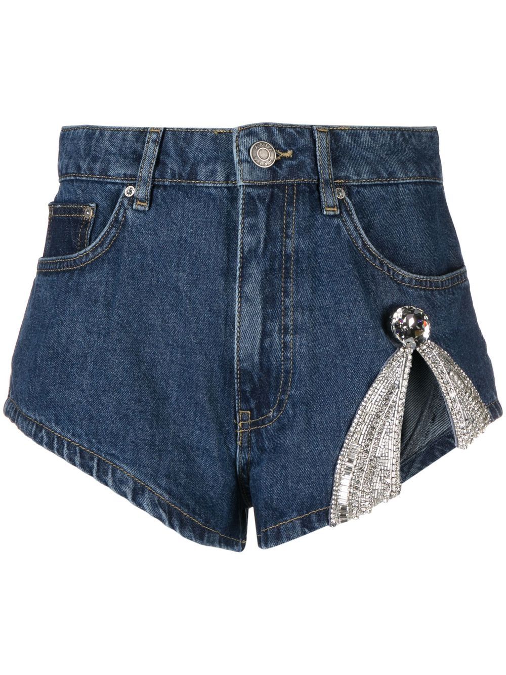 AREA Jeans-Shorts mit hohem Bund - Blau von AREA