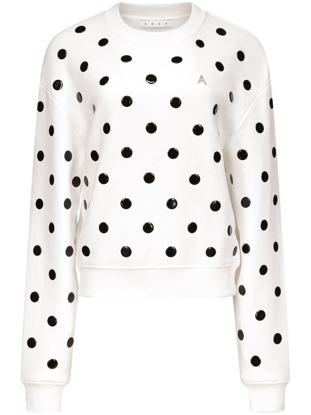 AREA Sweatshirt mit Polka Dots - Weiß von AREA