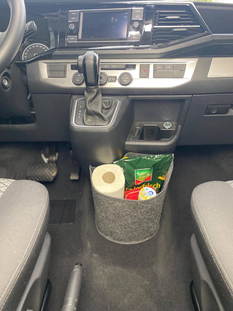 Vw T6.1 Bulli Cockpit Filztasche in Dunkelgrau Für California Beach, Coast, Multivan >> Aufbewahrung Vieles "Neu" von ARELACockpitbag