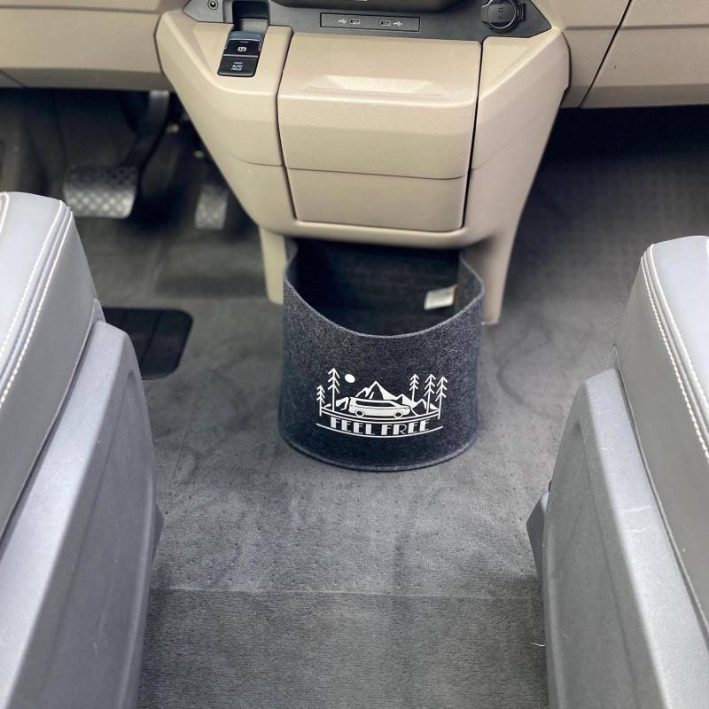 Vw T7 Bulli Cockpit Filztasche in Anthrazit Für California Beach, Coast, Multivan >> Aufbewahrung Vieles "Neu" von ARELACockpitbag