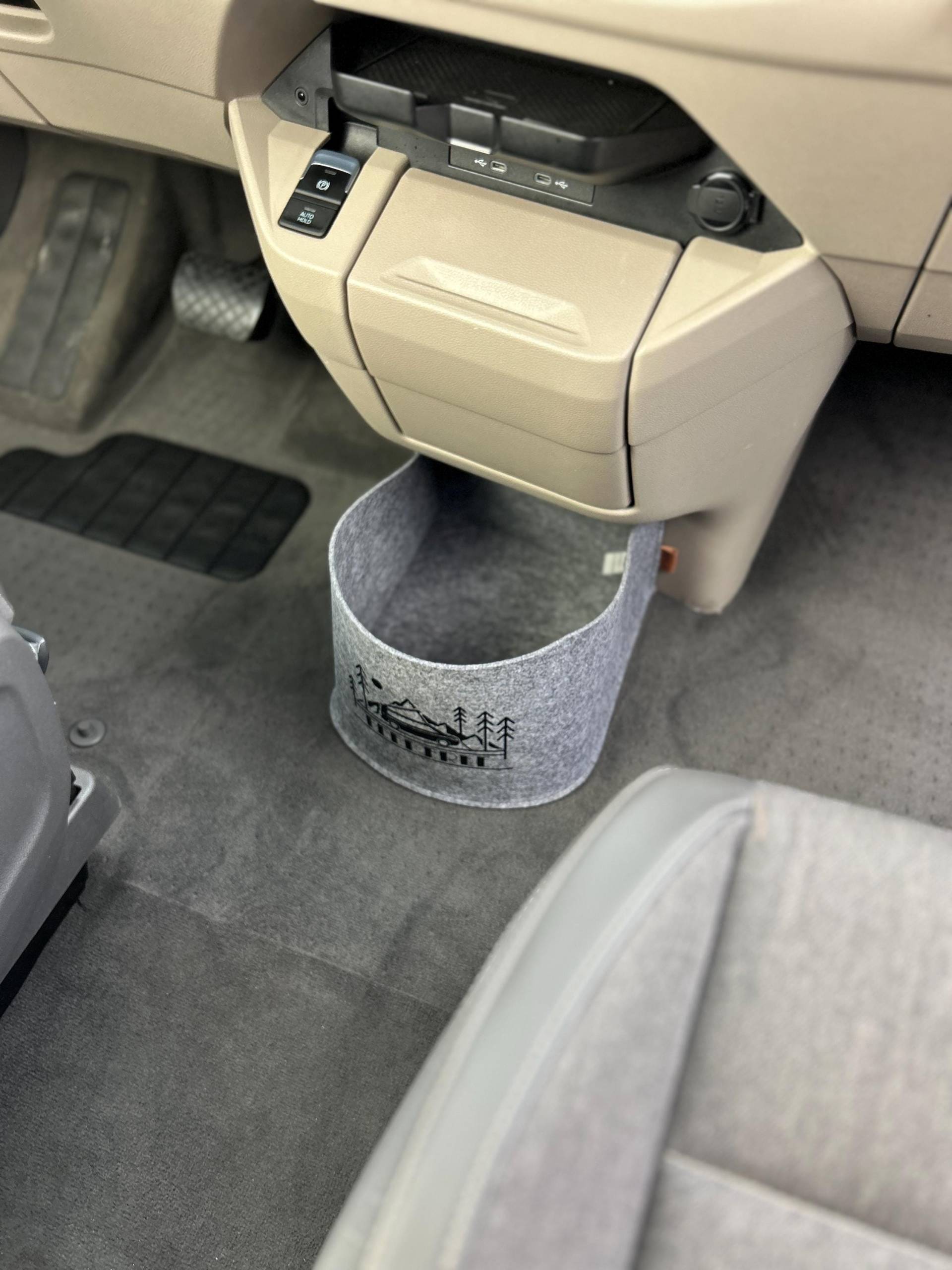 Vw T7 Bulli Cockpit Filztasche in Dunkelgrau Für California Beach, Coast, Multivan >> Aufbewahrung Vieles "Neu" von ARELACockpitbag