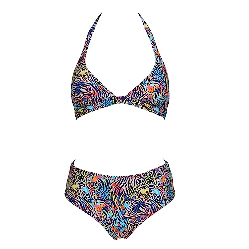 ARENA All Over Damen Neckholder Top Bikini Set Mode Zweiteiliger Badeanzug Badeanzug Strand & Pool, Mehrfarbig, S von ARENA