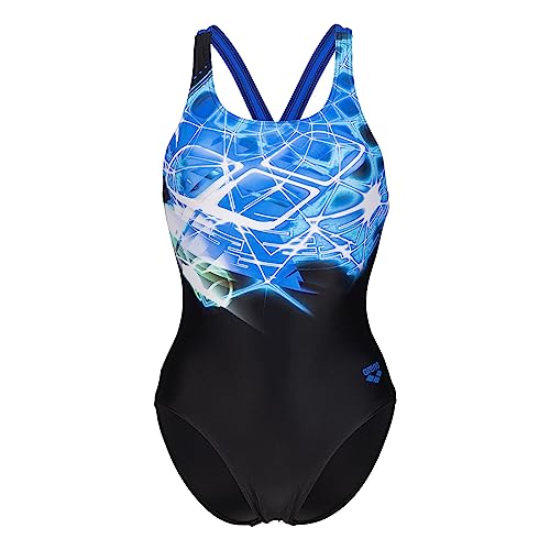 ARENA Badeanzug Damen Flashing Light Print, Farbe:Schwarz, Größe:42 von ARENA