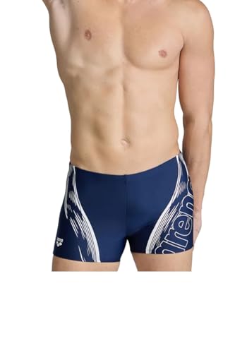 ARENA Badehose Herren Graphic Swim Short aus Maxfit Material, Farbe:Blau, Größe:6 von ARENA