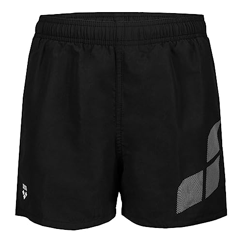 arena Boy's Boys' Beach Short Logo R Swim Trunks, Black-White, 10-11 Jahre von ARENA