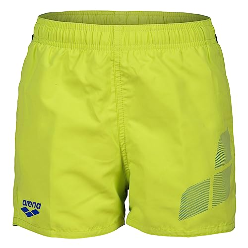 arena Boy's Boys' Beach Short Logo R Swim Trunks, Soft Green-NEON Blue, 10-11 Jahre von ARENA