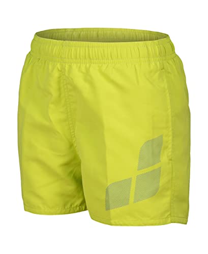 arena Boy's Boys' Beach Short Logo R Swim Trunks, Soft Green-NEON Blue, 6-7 Jahre von ARENA