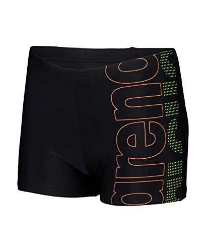 arena Boy's Short Graphic Swim Trunks, Black-Soft Green, 12-13 Jahre von ARENA