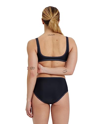 ARENA Damen Icons Zweiteiliger Badeanzug Strand Bikini-Set, Schwarz-Asphalt, Large von ARENA