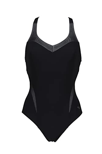 Arena Damen Isabel Light Badeanzug, Schwarz/Weiß, 42 von ARENA