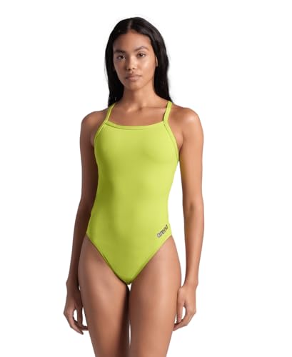 ARENA Damen Performance Women's Solid Team Challenge Swimsuit Badeanzug, Grün-Soft Green, 28 von ARENA