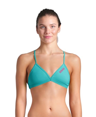 ARENA Damen Performance Women's Solid Team Top Bikini, Wasser/Shocking Pink, 26 von ARENA