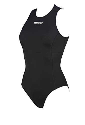 Arena Damen Solid Waterpolo One Piece Badeanzug, Black-White, 30 von ARENA