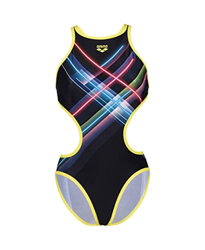 Arena Damen Tech One Back Placement Badeanzug, Schwarz-Multi, 42 von ARENA