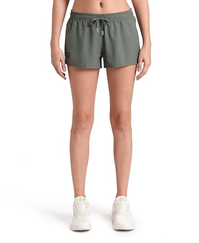 ARENA Damen Women's Team Solid 100% Polyester Athletic with Side Pockets and Drawstring Shorts, Salbei, Medium von ARENA